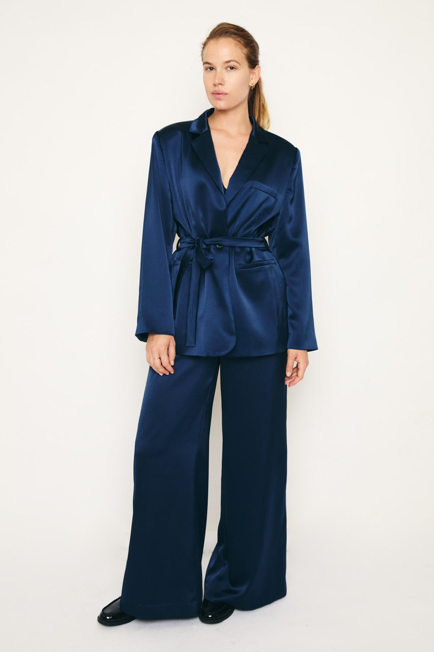RE/BORN Antwerp Astro Satin jacket Dark Blue
