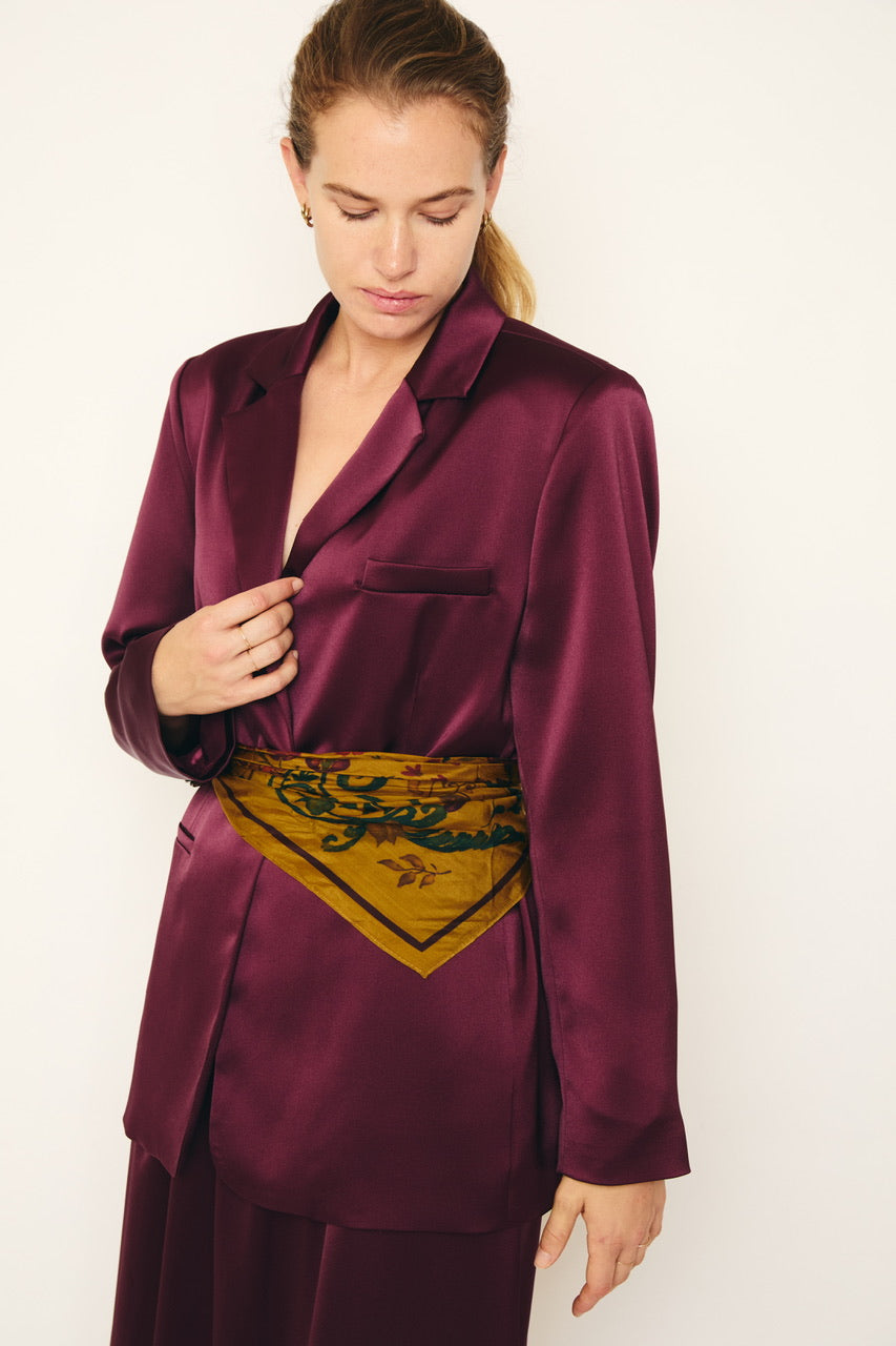 RE/BORN Antwerp Astro Satin jacket Vino