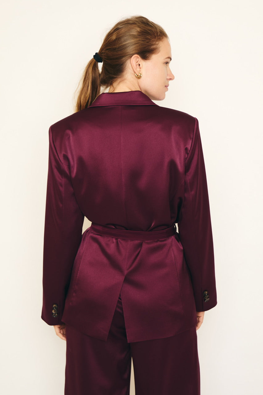 RE/BORN Antwerp Astro Satin jacket Vino
