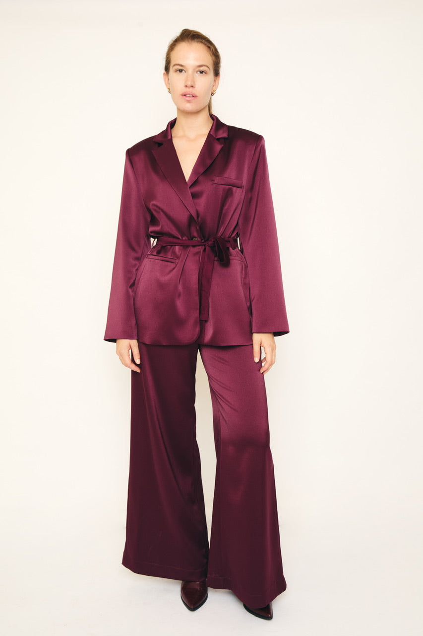 RE/BORN Antwerp Astro Satin jacket Vino