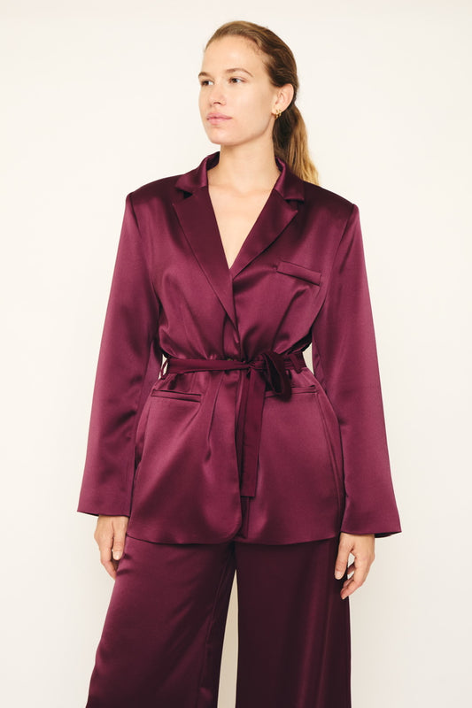 RE/BORN Antwerp Astro Satin jacket Vino