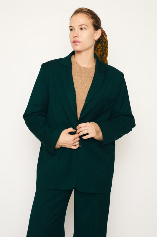 RE/BORN Antwerp Astro Viscose jacket Forest Green