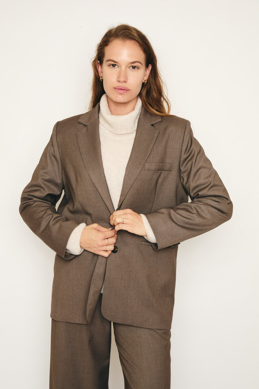 RE/BORN Antwerp Astro Viscose jacket Taupe