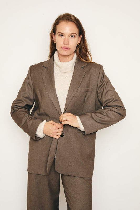 RE/BORN Antwerp Astro Viscose jacket Taupe
