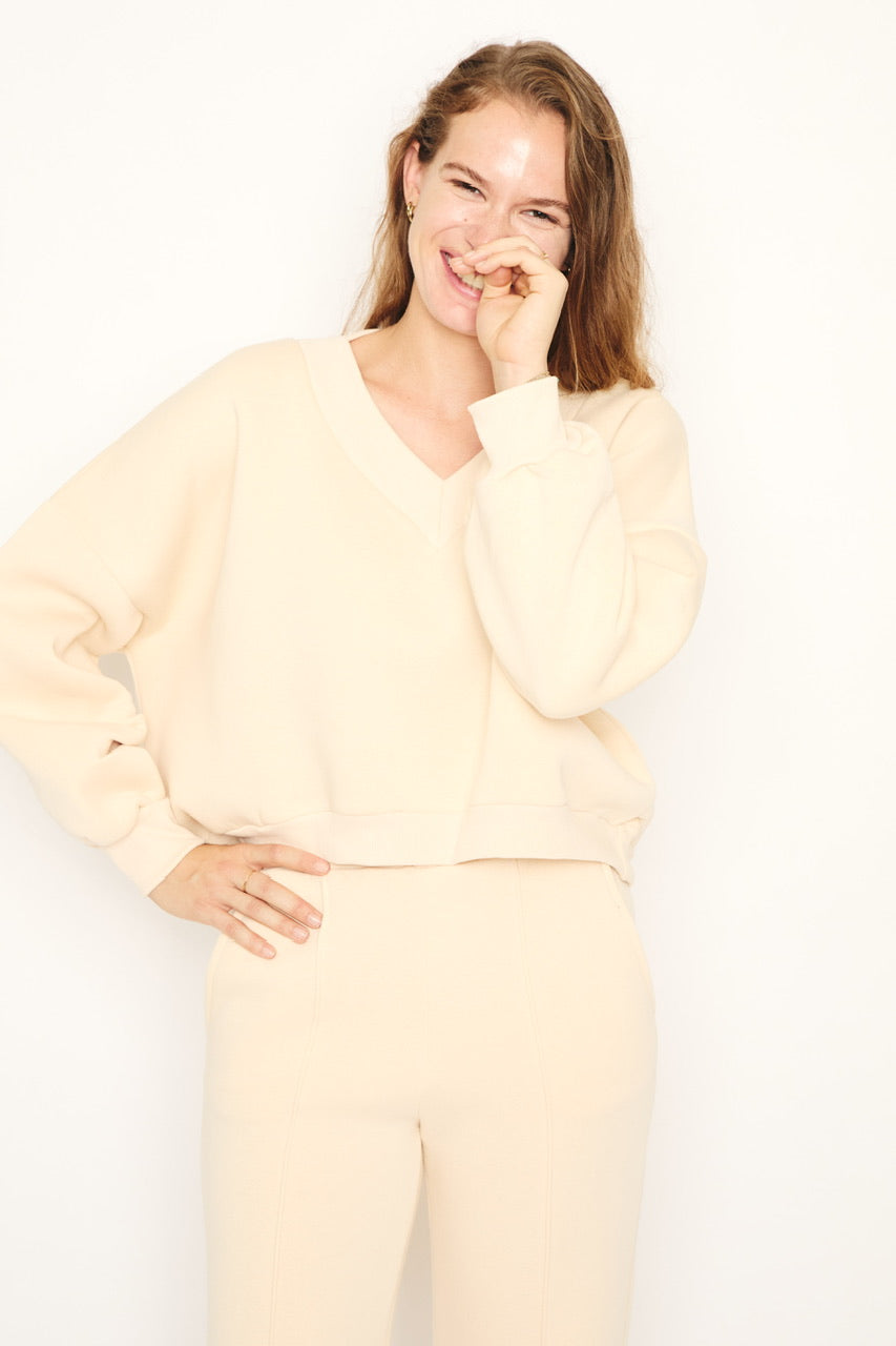 RE/BORN Antwerp Athena sweater Crème