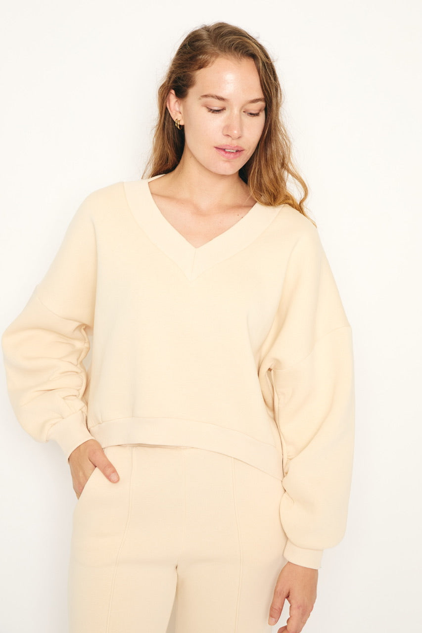 RE/BORN Antwerp Athena sweater Crème
