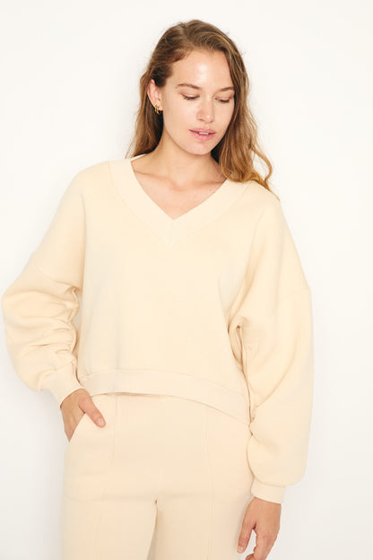 RE/BORN Antwerp Athena sweater Crème