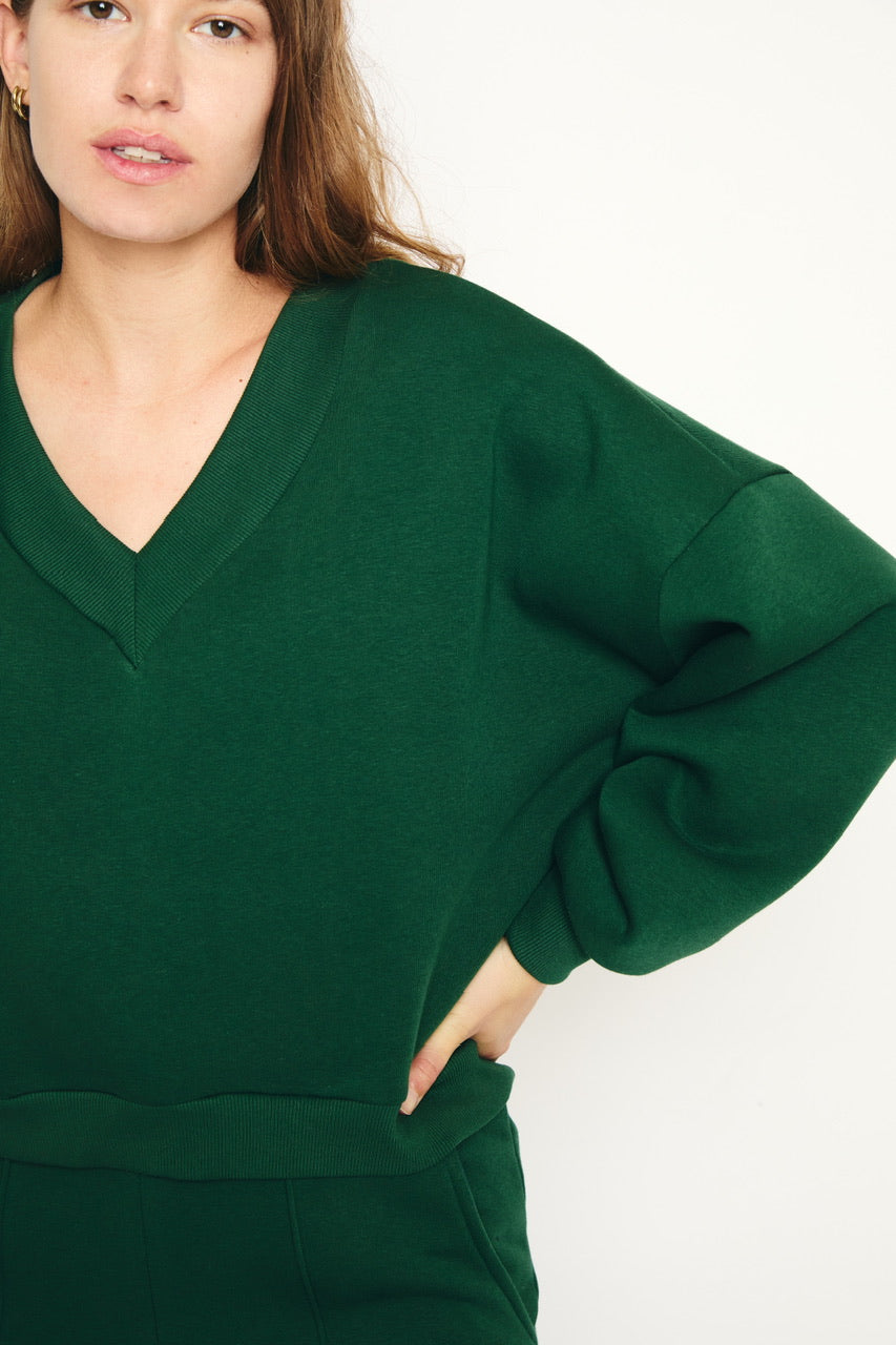 RE/BORN Antwerp Athena sweater Forest Green