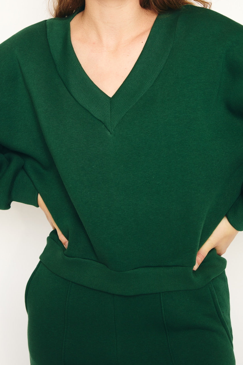 RE/BORN Antwerp Athena sweater Forest Green