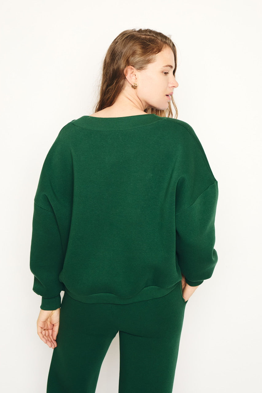 RE/BORN Antwerp Athena sweater Forest Green