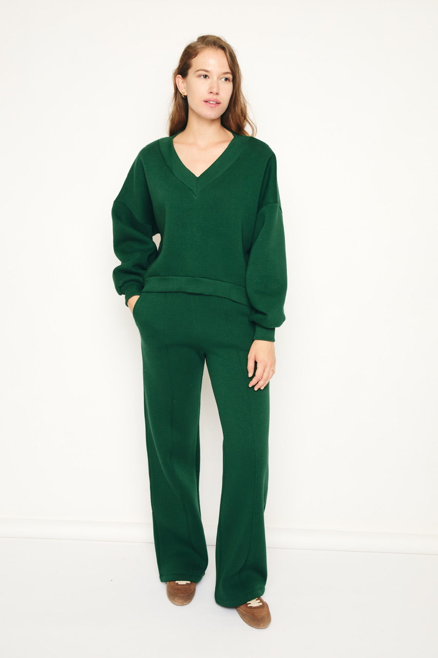 RE/BORN Antwerp Athena sweater Forest Green