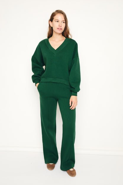 RE/BORN Antwerp Athena sweater Forest Green