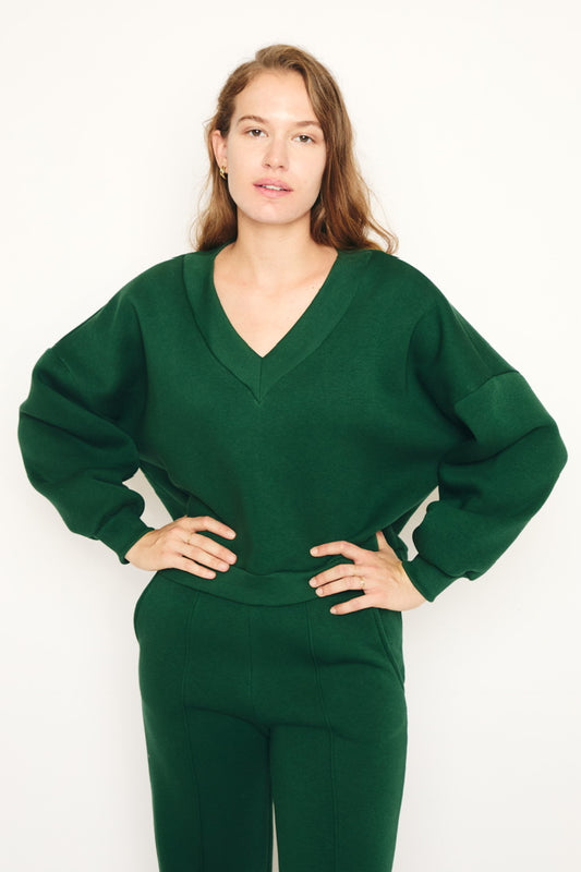 RE/BORN Antwerp Athena sweater Forest Green
