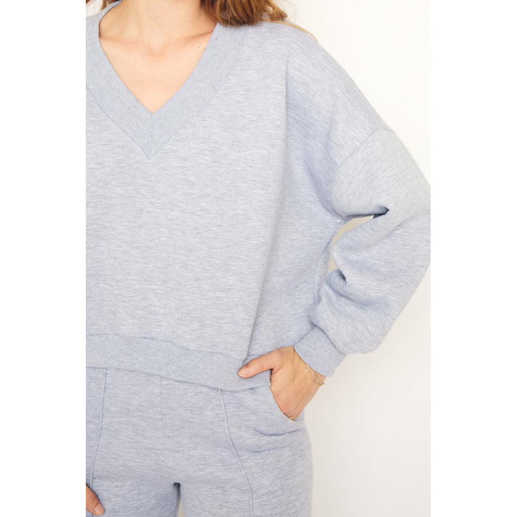RE/BORN Antwerp Athena sweater Gray Melange