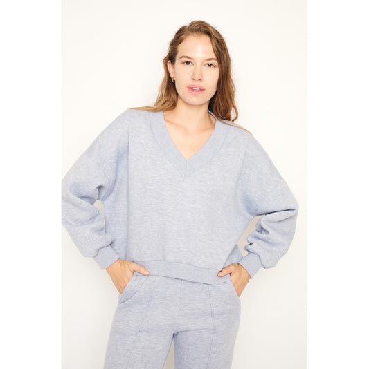 RE/BORN Antwerp Athena sweater Gray Melange