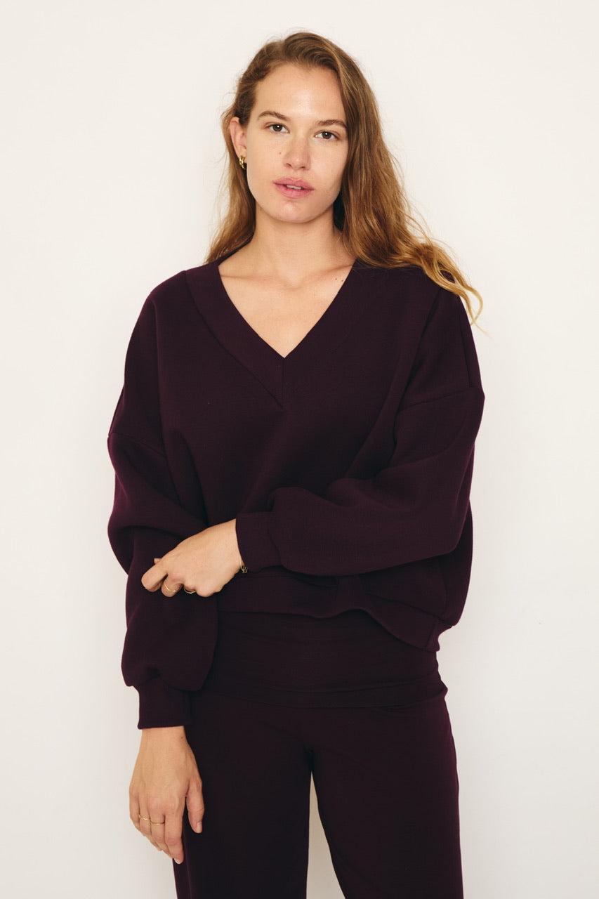 RE/BORN Antwerp Athena sweater Vino