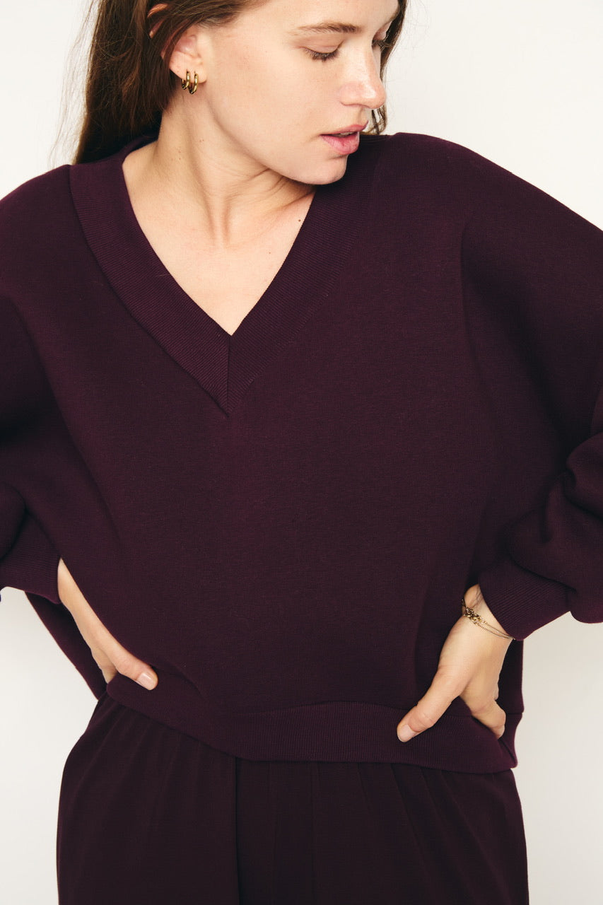 RE/BORN Antwerp Athena sweater Vino