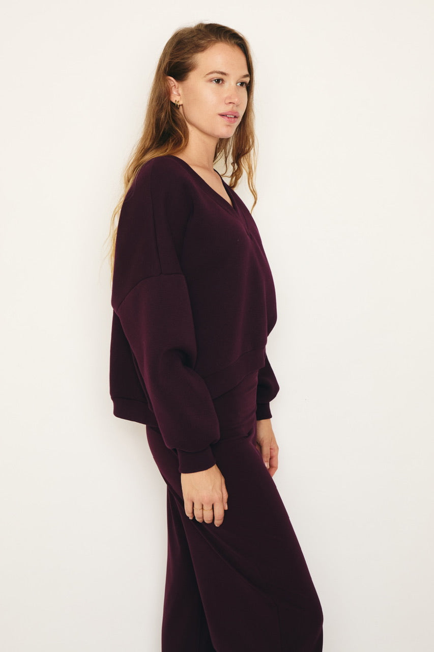 RE/BORN Antwerp Athena sweater Vino