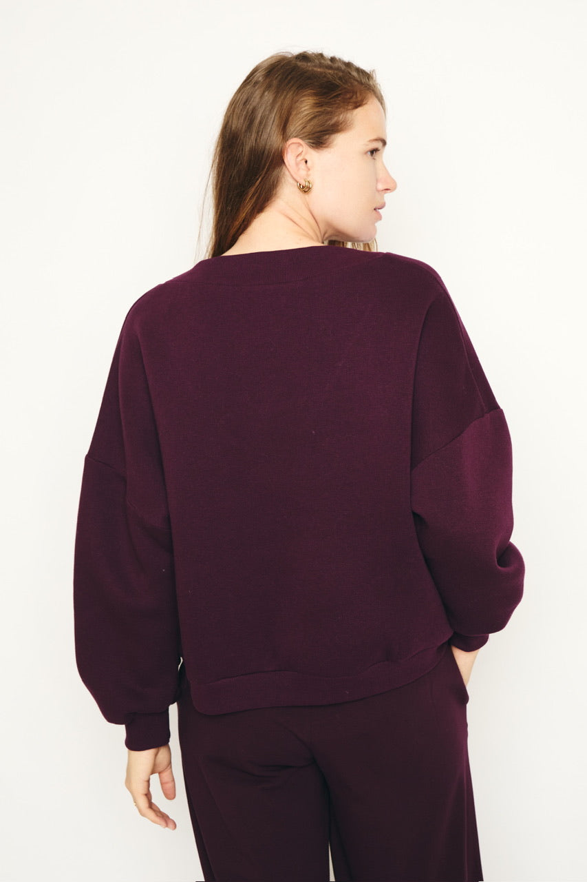 RE/BORN Antwerp Athena sweater Vino