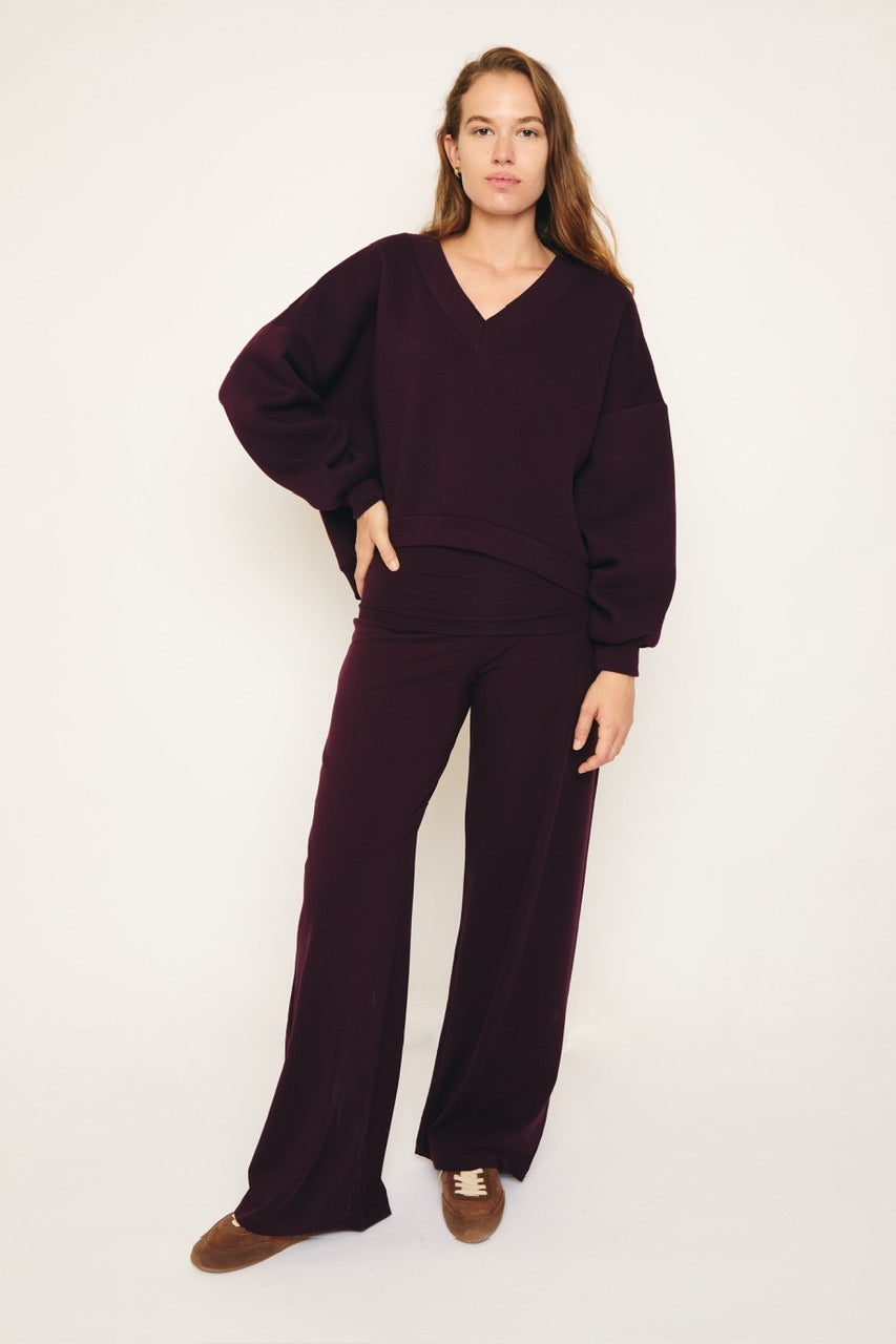 RE/BORN Antwerp Athena sweater Vino