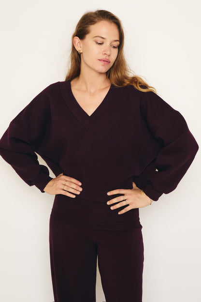 RE/BORN Antwerp Athena sweater Vino