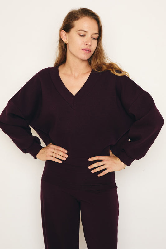 RE/BORN Antwerp Athena sweater Vino