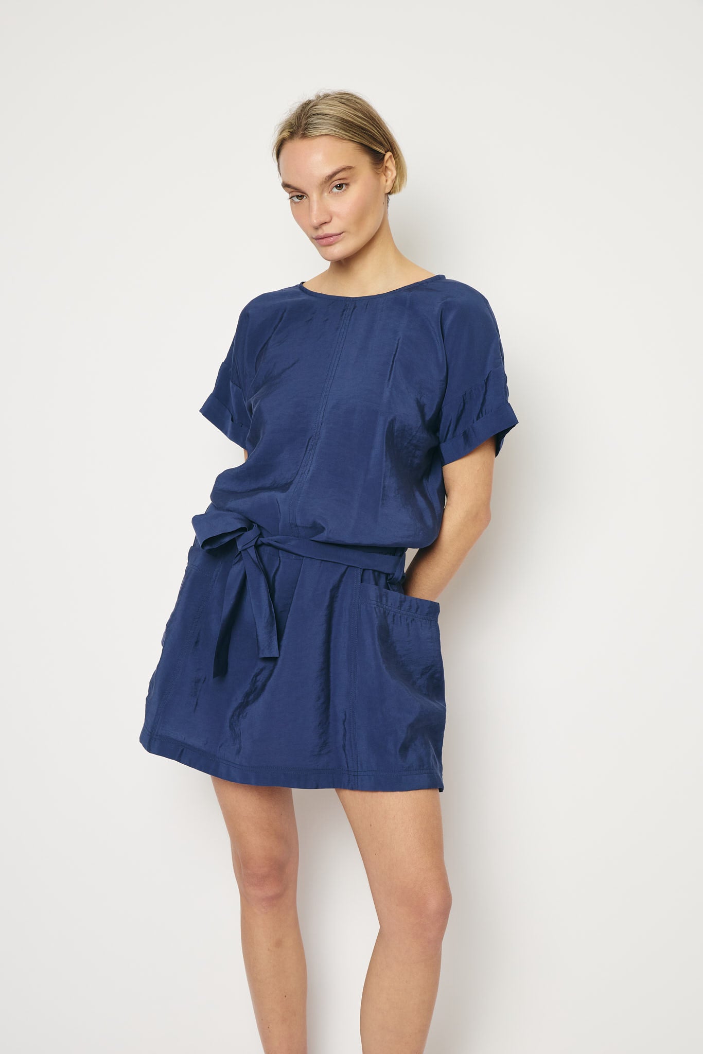 RE/BORN Antwerp Augusta dress Dark Blue