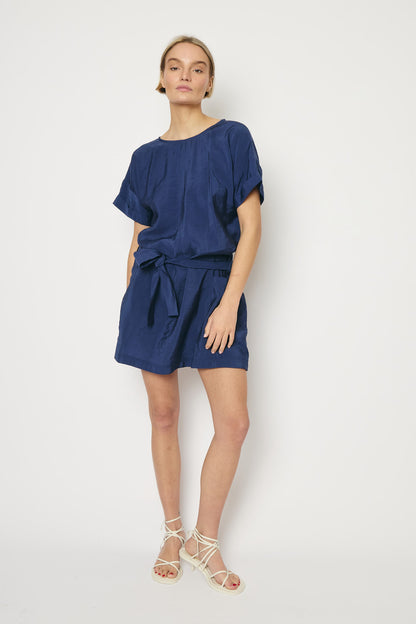 RE/BORN Antwerp Augusta dress Dark Blue