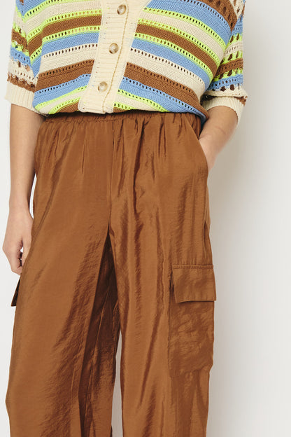 RE/BORN Antwerp Austin Casablanca Cupro trousers Camel