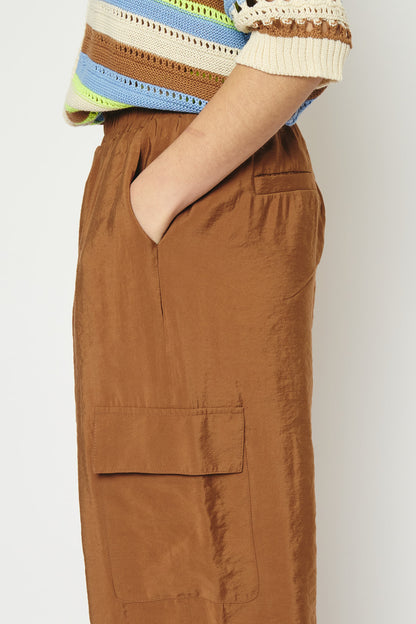 RE/BORN Antwerp Austin Casablanca Cupro trousers Camel