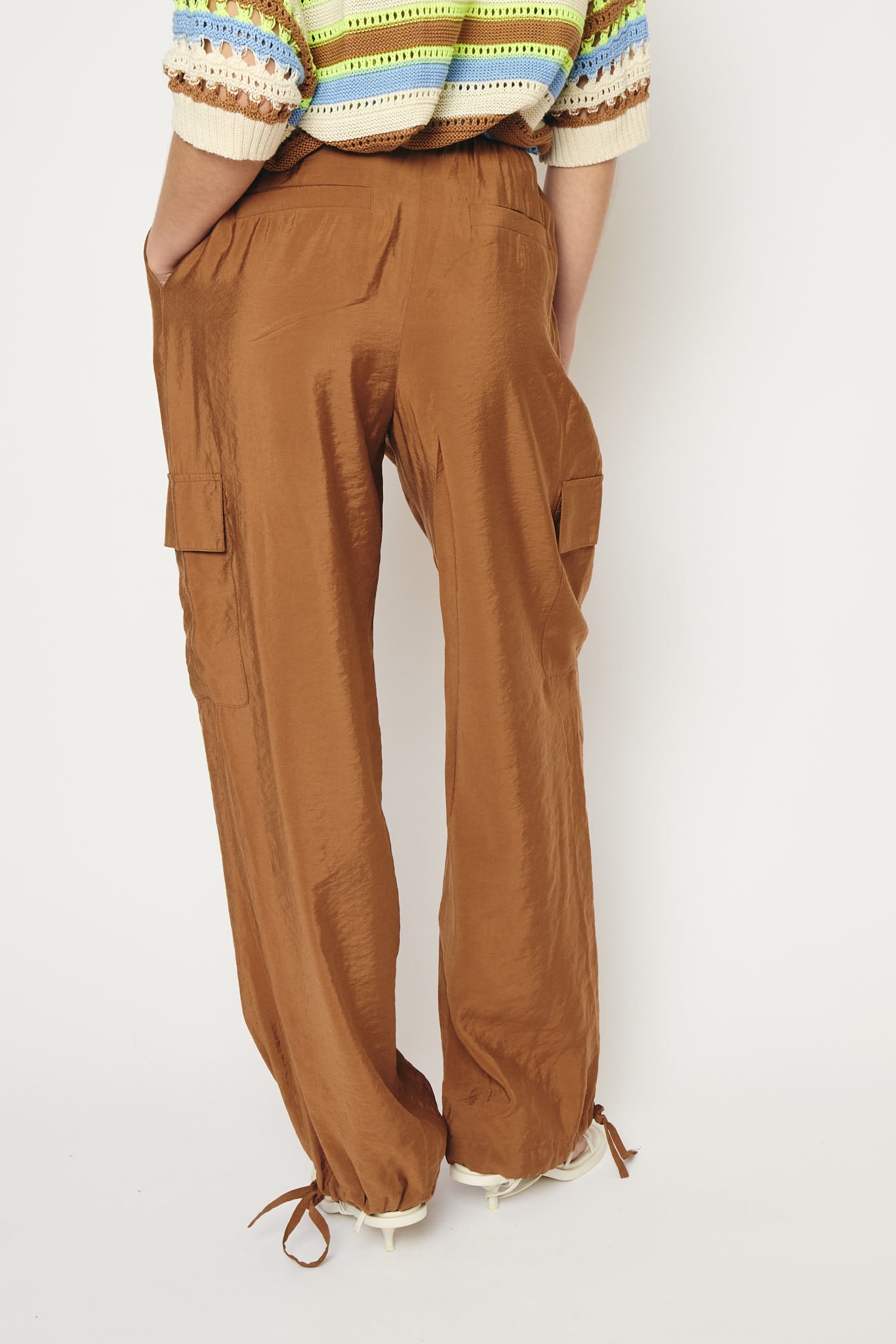 RE/BORN Antwerp Austin Casablanca Cupro trousers Camel