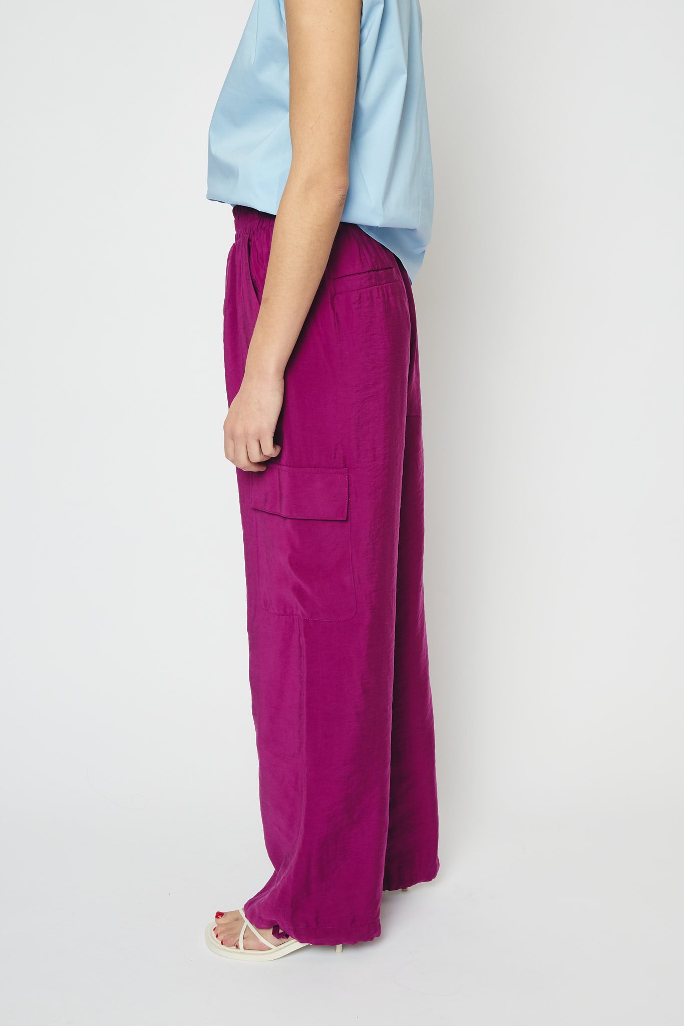 RE/BORN Antwerp Austin Casablanca Cupro trousers Orchid