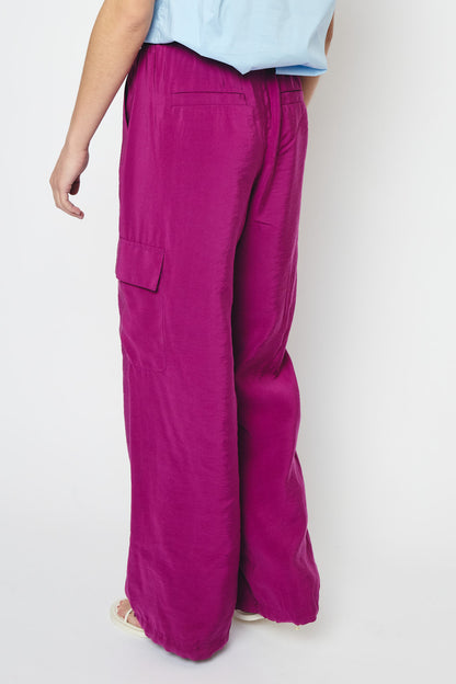 RE/BORN Antwerp Austin Casablanca Cupro trousers Orchid