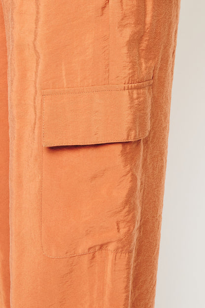 RE/BORN Antwerp Austin Casablanca Cupro trousers Tangine Orange