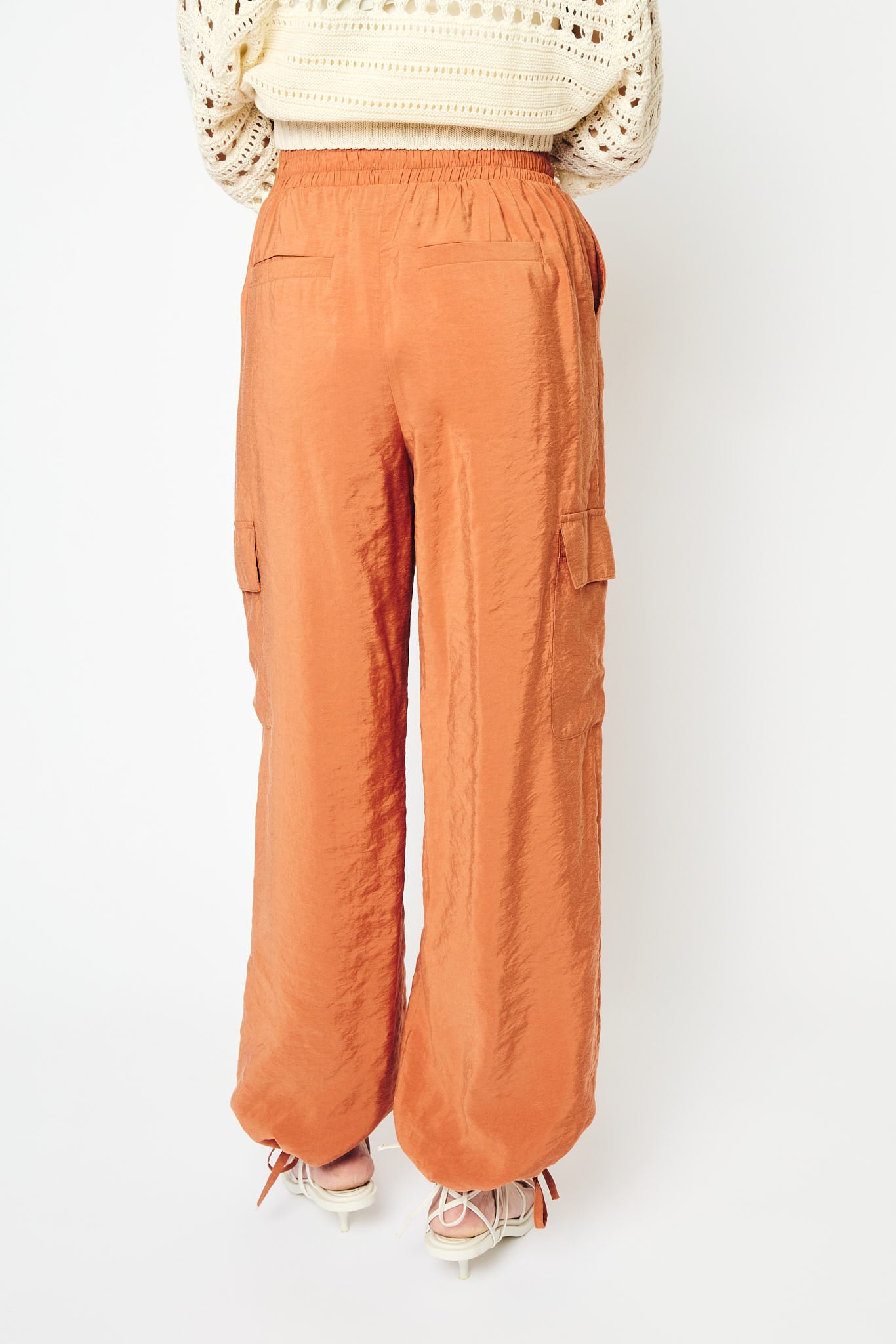 RE/BORN Antwerp Austin Casablanca Cupro trousers Tangine Orange