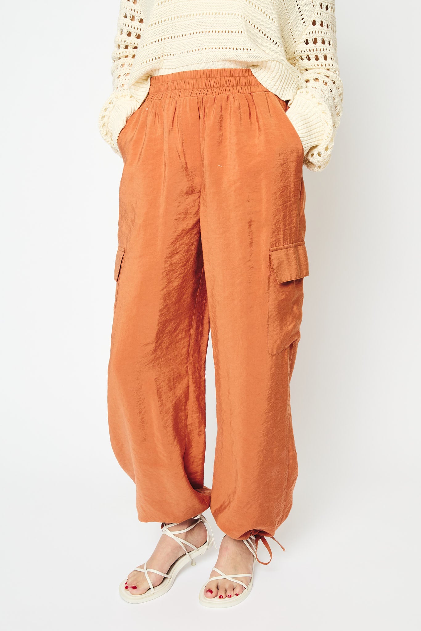 RE/BORN Antwerp Austin Casablanca Cupro trousers Tangine Orange