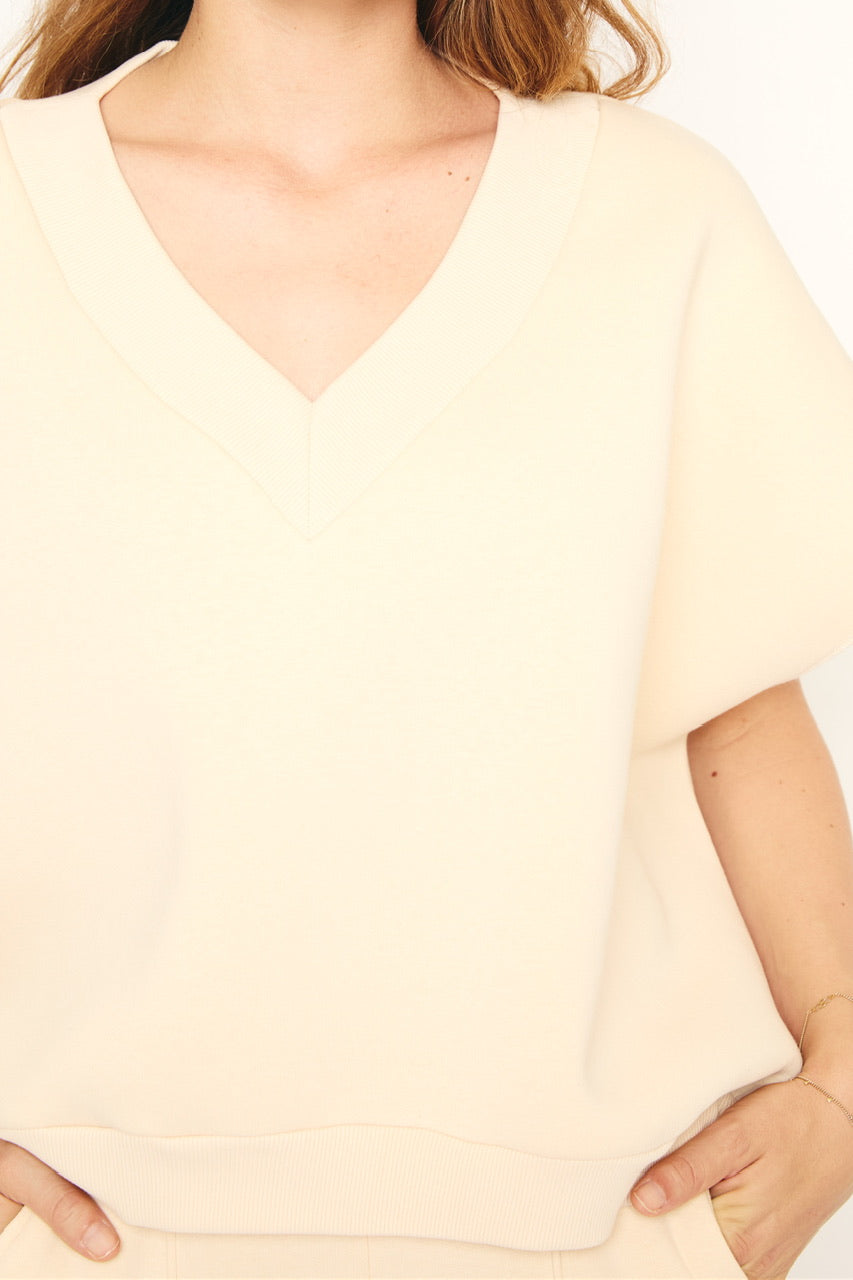 RE/BORN Antwerp Barcelona sweater Crème