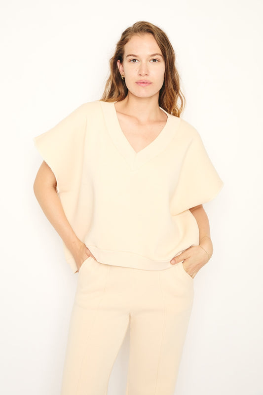 RE/BORN Antwerp Barcelona sweater Crème