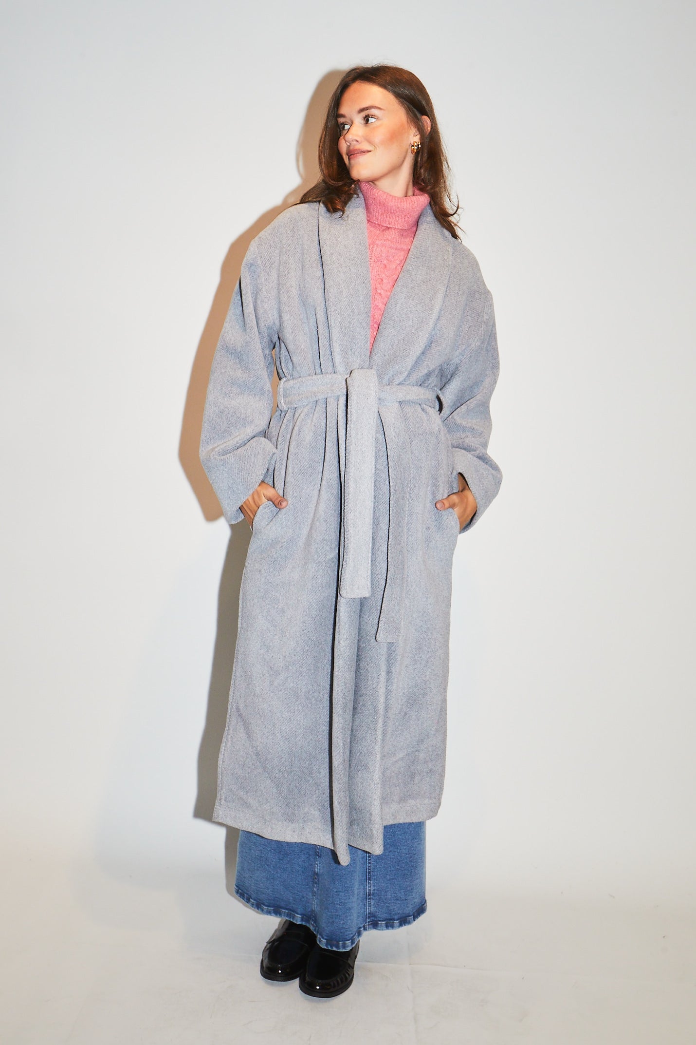 RE/BORN Antwerp Canella (mantel) coat Gray