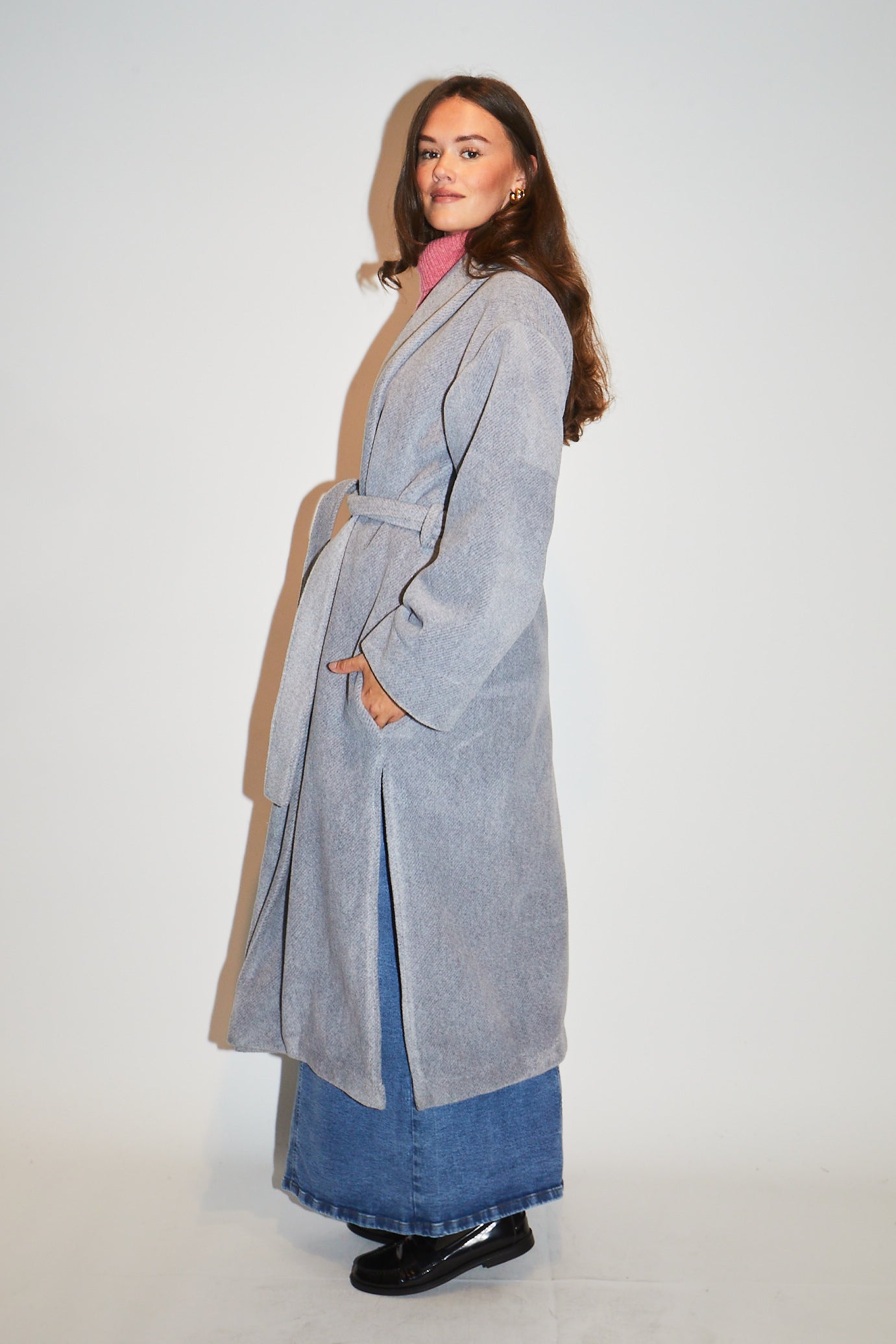 RE/BORN Antwerp Canella (mantel) coat Gray