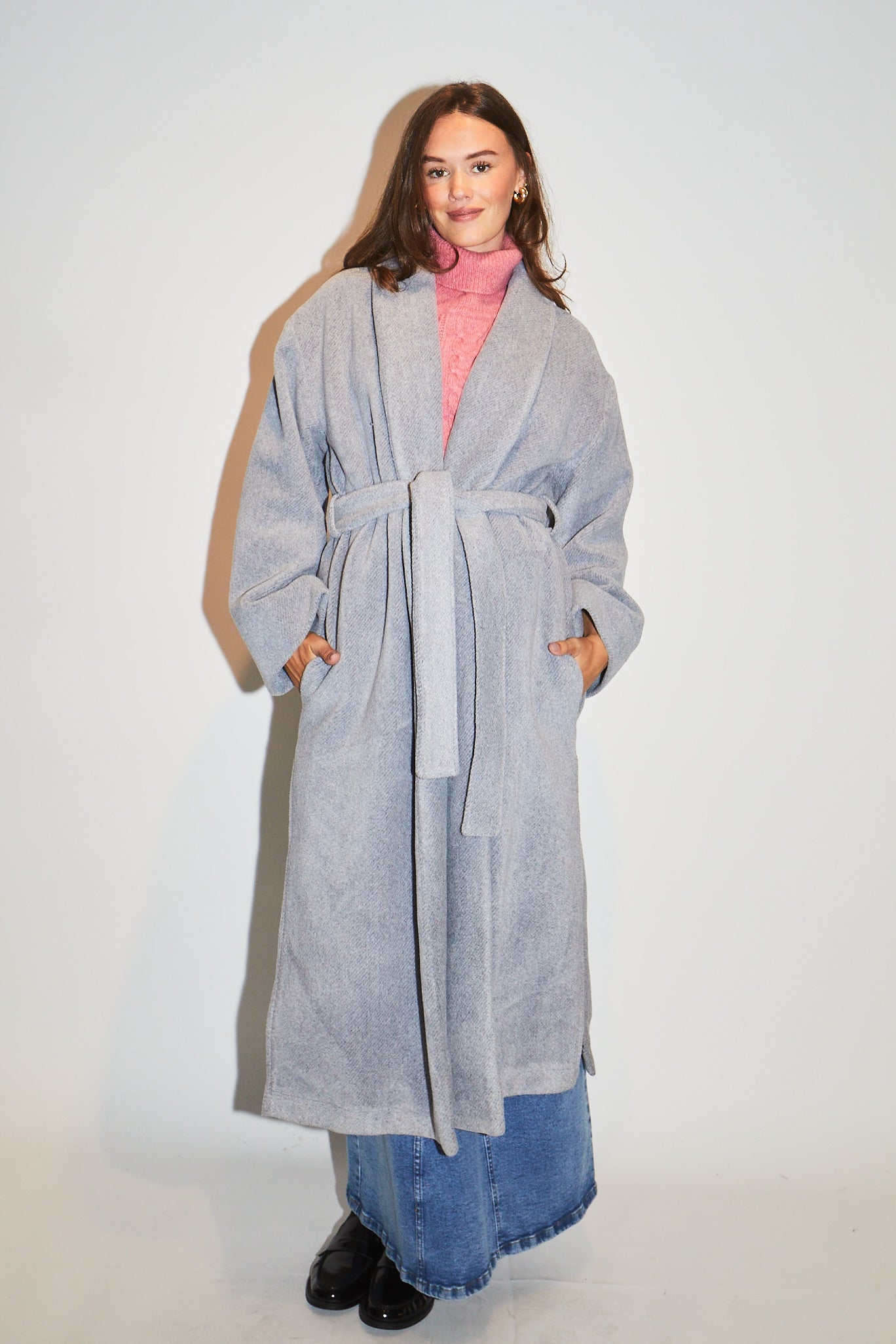 RE/BORN Antwerp Canella (mantel) coat Gray