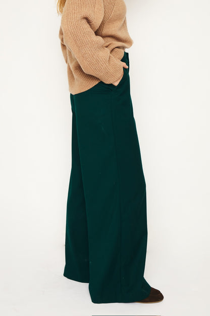 RE/BORN Antwerp Charlie Viscose trousers Forest Green