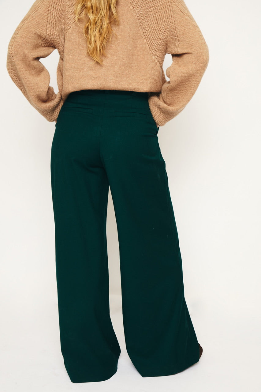 RE/BORN Antwerp Charlie Viscose trousers Forest Green