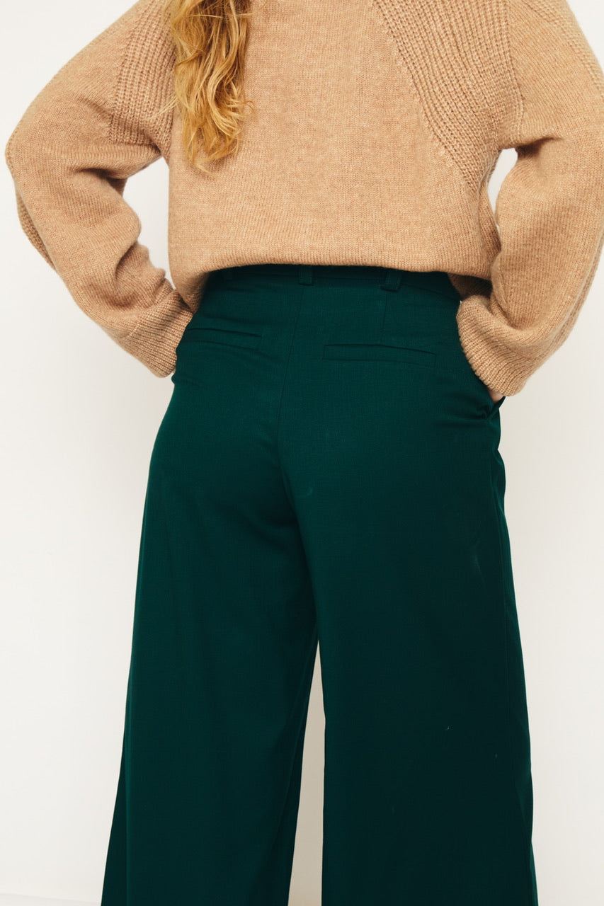 RE/BORN Antwerp Charlie Viscose trousers Forest Green