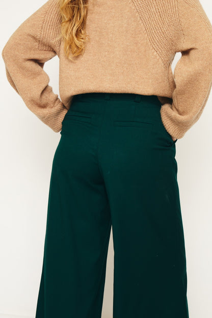 RE/BORN Antwerp Charlie Viscose trousers Forest Green