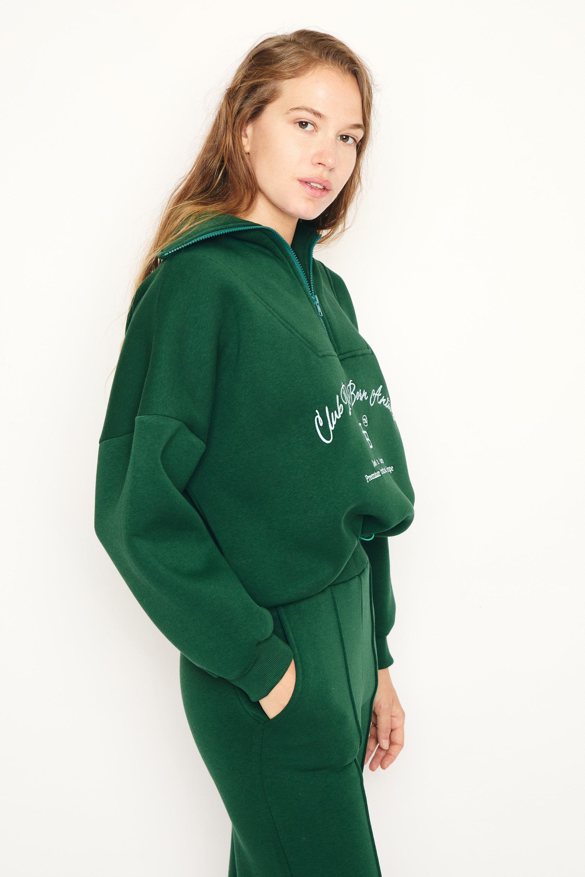 RE/BORN Antwerp Chelsea sweater Forest Green