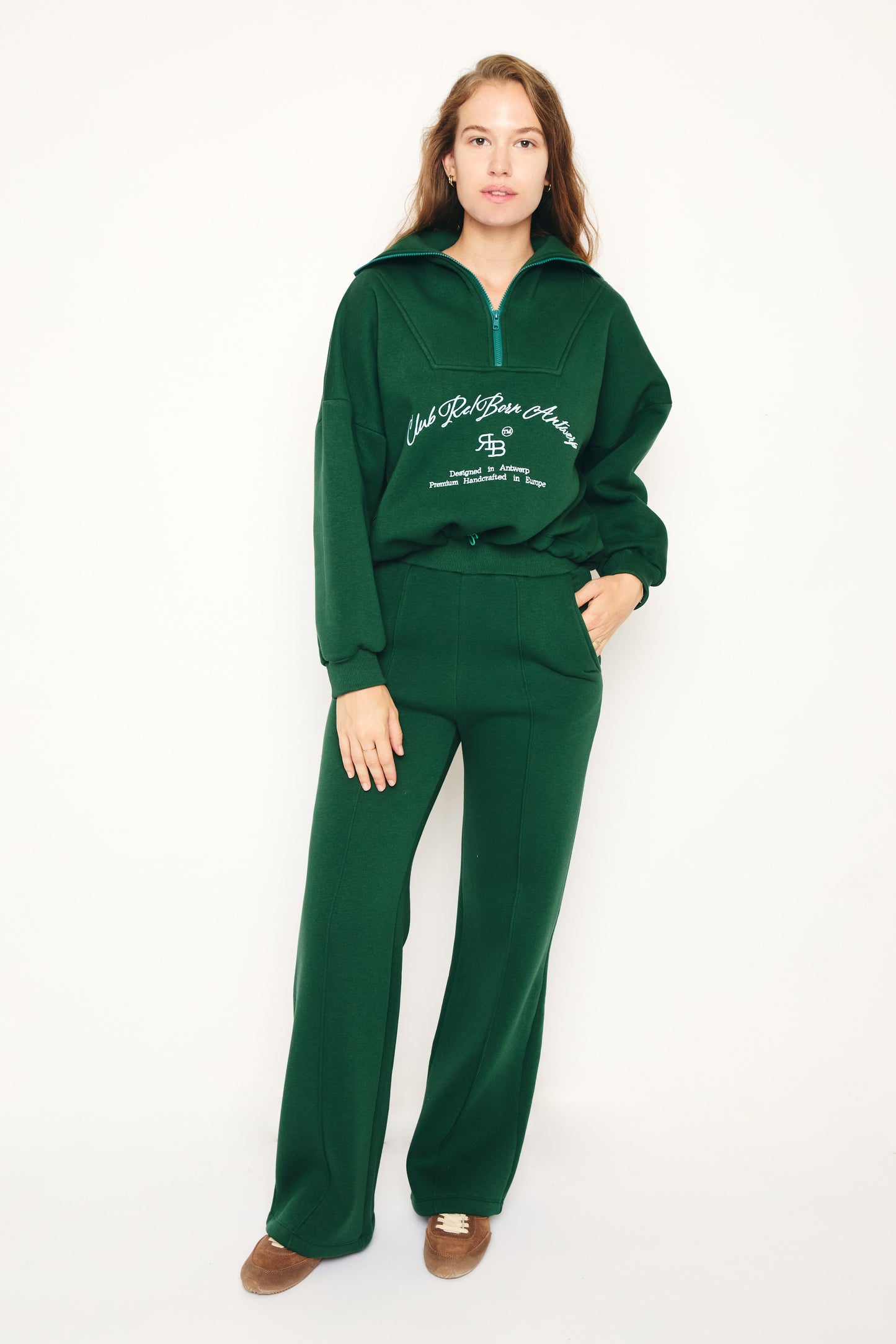 RE/BORN Antwerp Chelsea sweater Forest Green