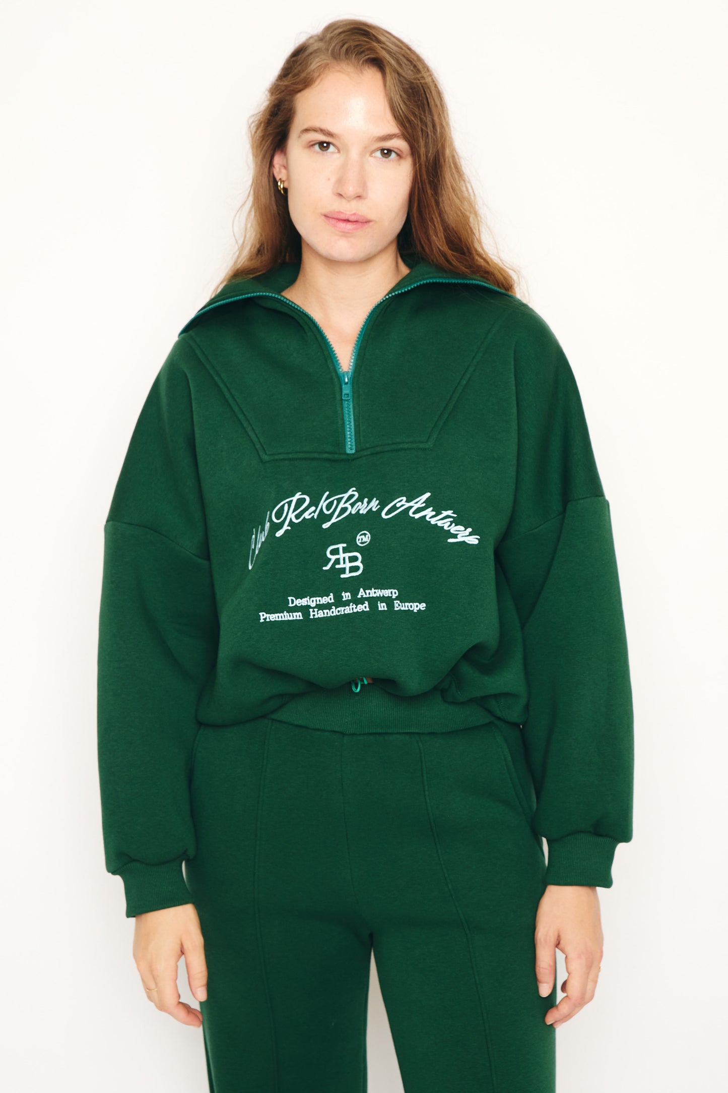 RE/BORN Antwerp Chelsea sweater Forest Green