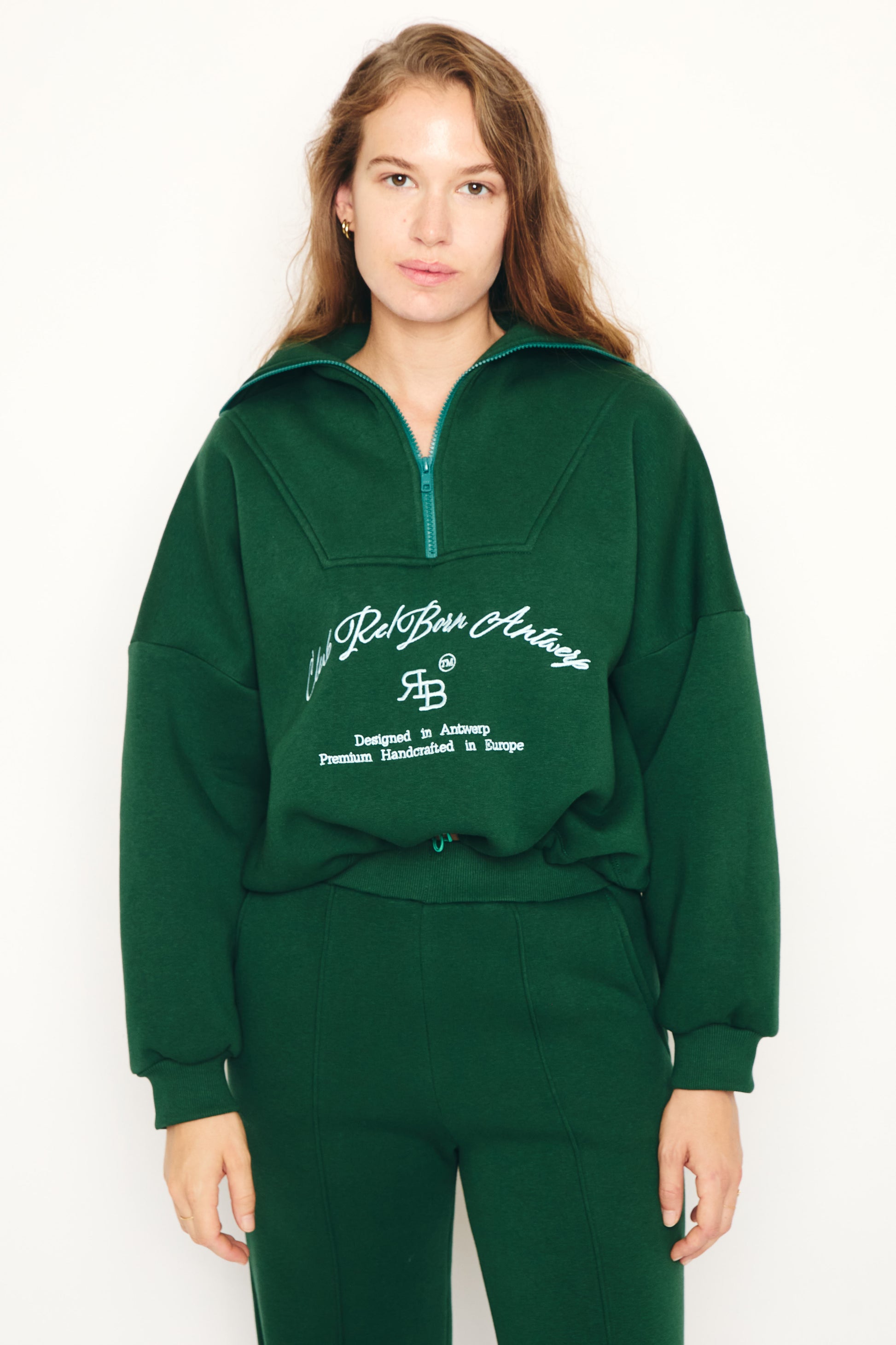 RE/BORN Antwerp Chelsea sweater Forest Green