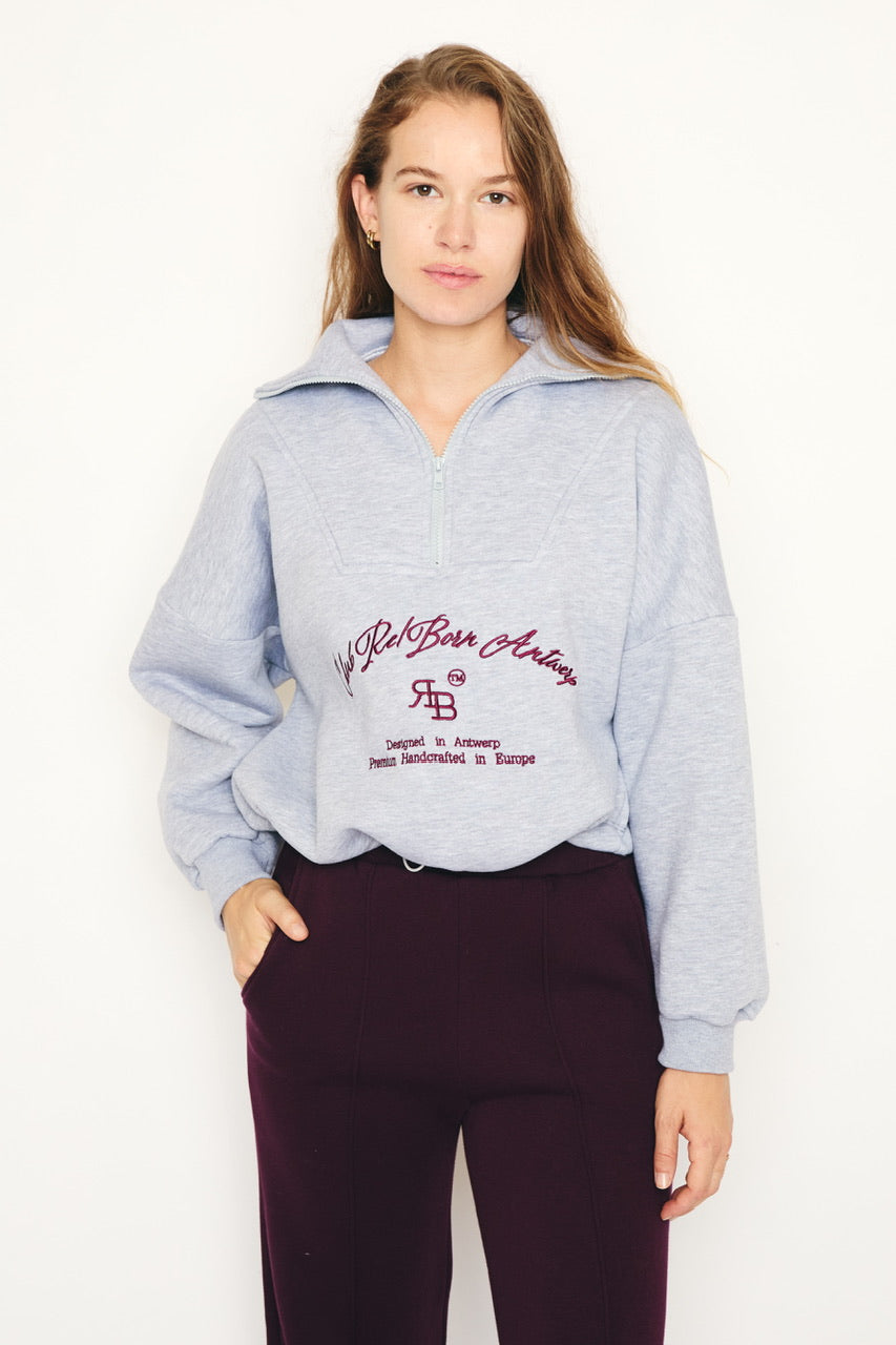 RE/BORN Antwerp Chelsea sweater Gray Melange
